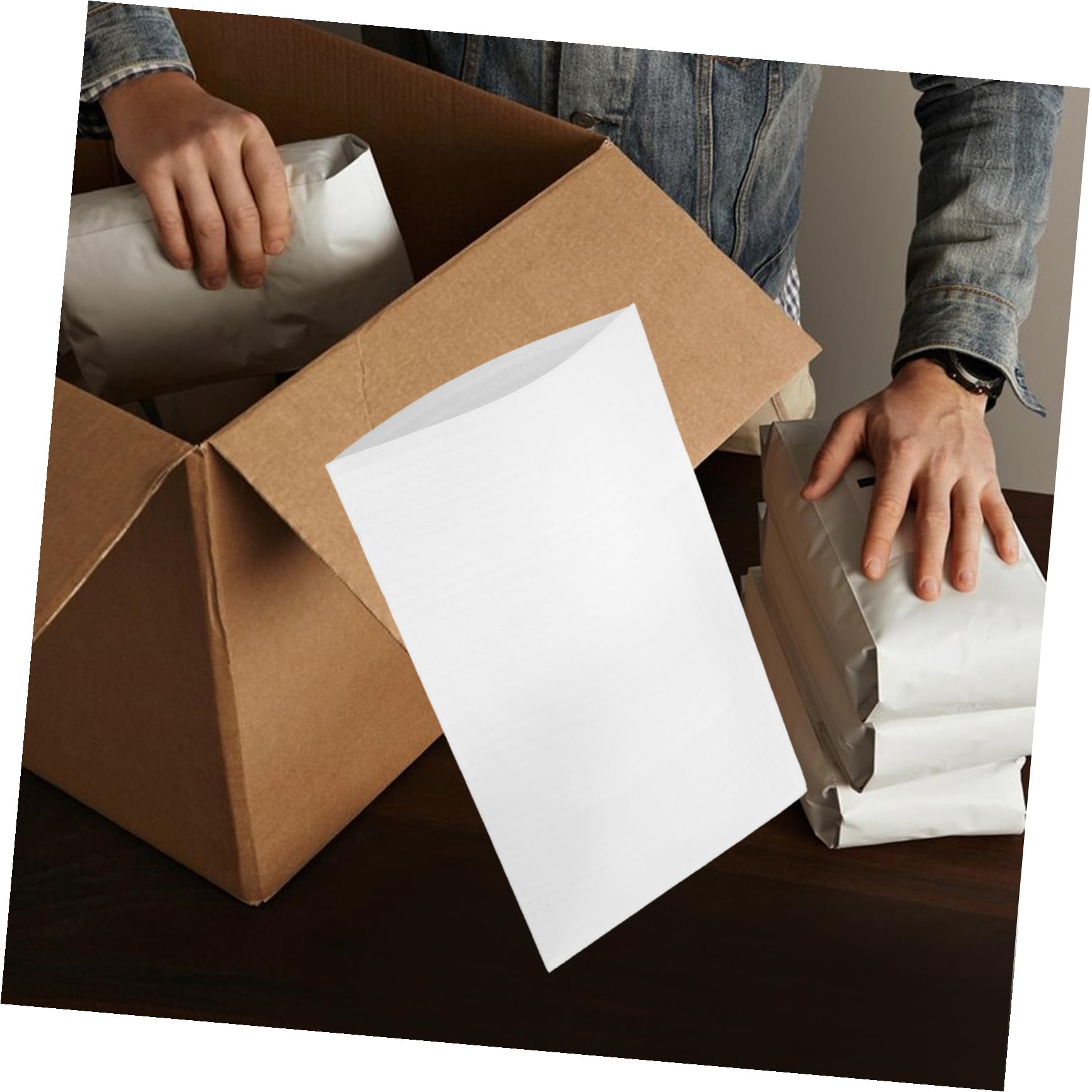 100 Paquet en Mousse Epe Blancs pour Protection Anti-chocs et Emballage Mousse, pour Meubles et Verres Fragiles Lors Transport