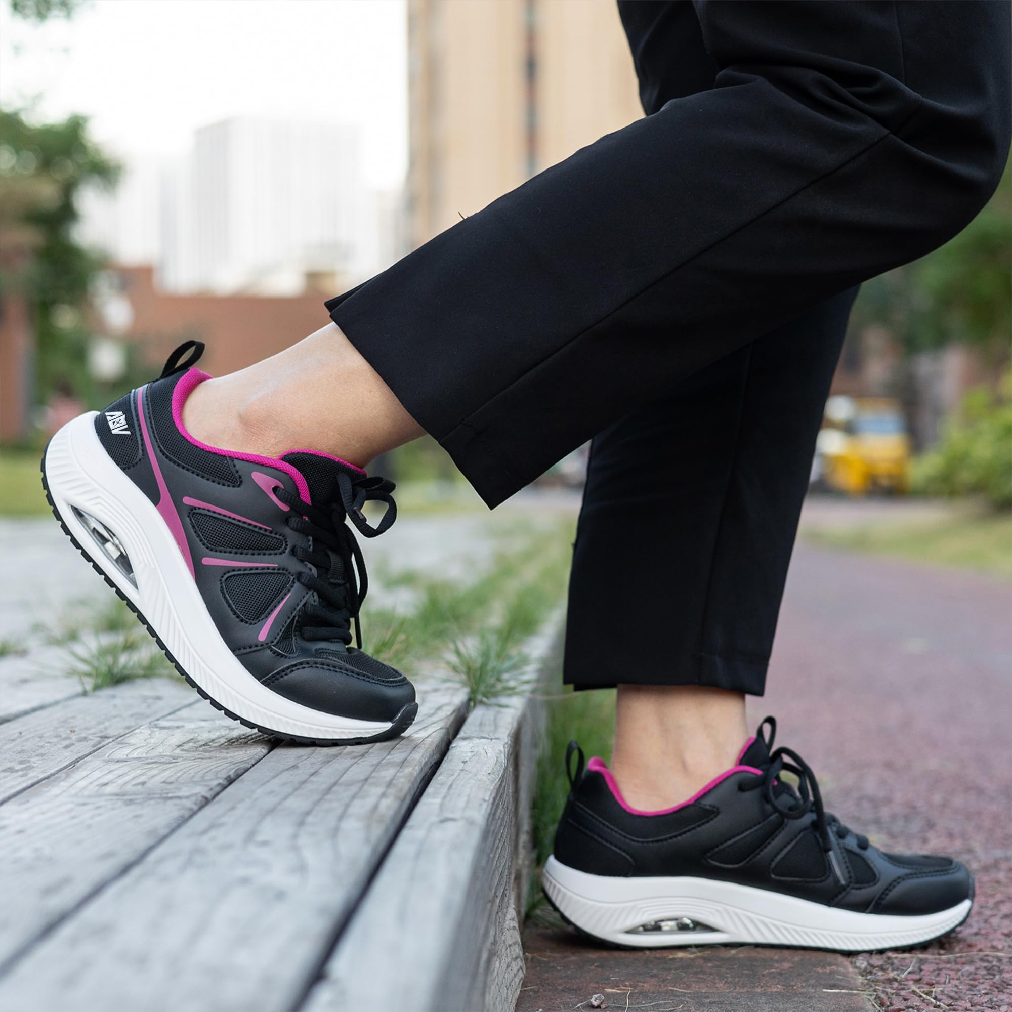 Quseek Zapatos ortopédicos para mujer, zapatos para caminar, cómodos, ligeros, transpirables, para fascitis plantar, pies planos EU35.5-42.5