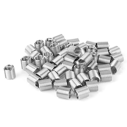 Miniatura 2 de Kits de reparación de roscas helicoidales 50 piezas de acero inoxidable en espiral de alambre helicoidal insertos de rosca M8 x 2D