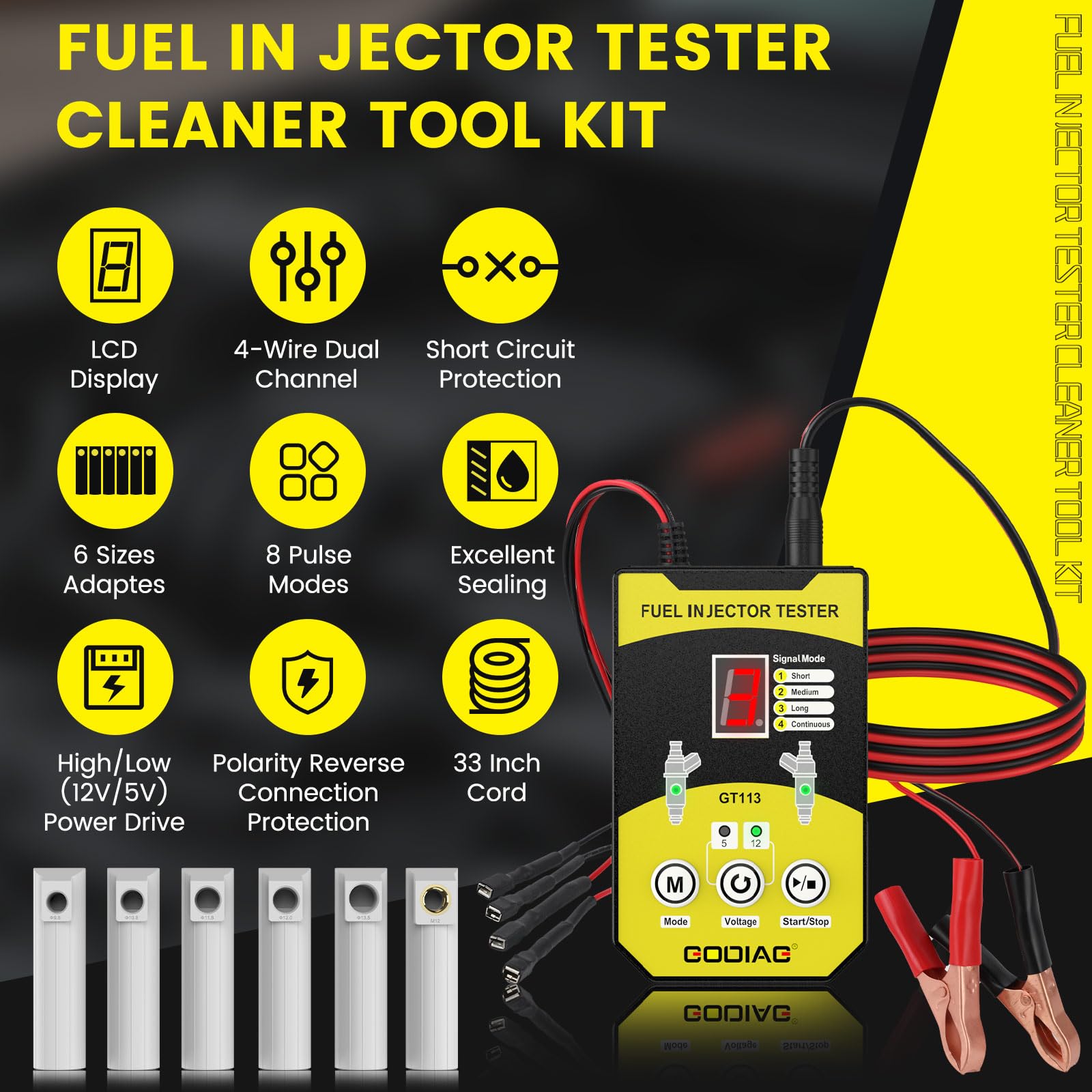 Snapklik.com : Fuel Injector Tester Cleaner Kit, 8 Pulse Modes Injector ...