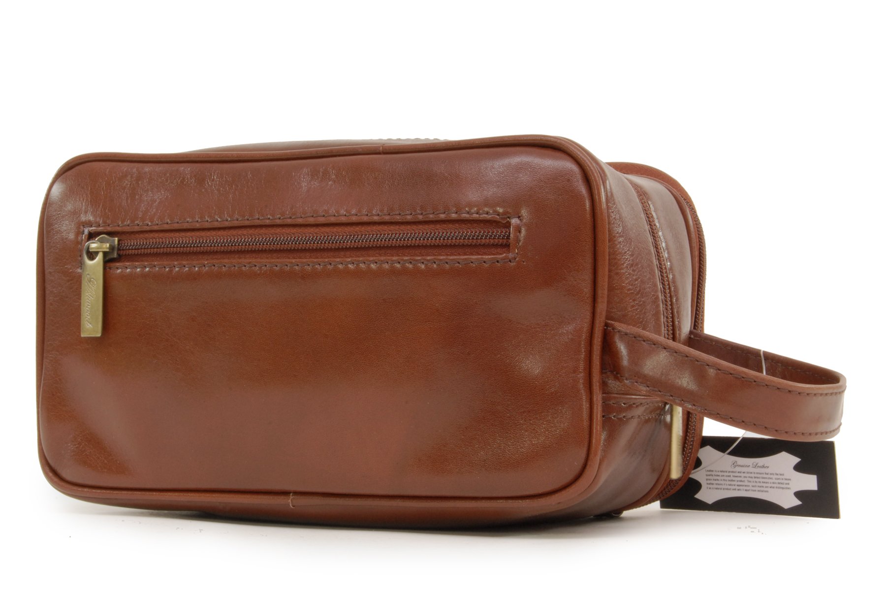 ASHWOOD - Bolso Neceser / Bolsa de Aseo para Hombre - Cuero - Castaño Marrón