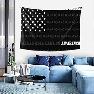 Melanoma Cancer Awareness No One Fights Alone Tapestry 60x40 Inches Decoration Party Banner Living Room Bedroom Background Home Wall Decoration Tapestry