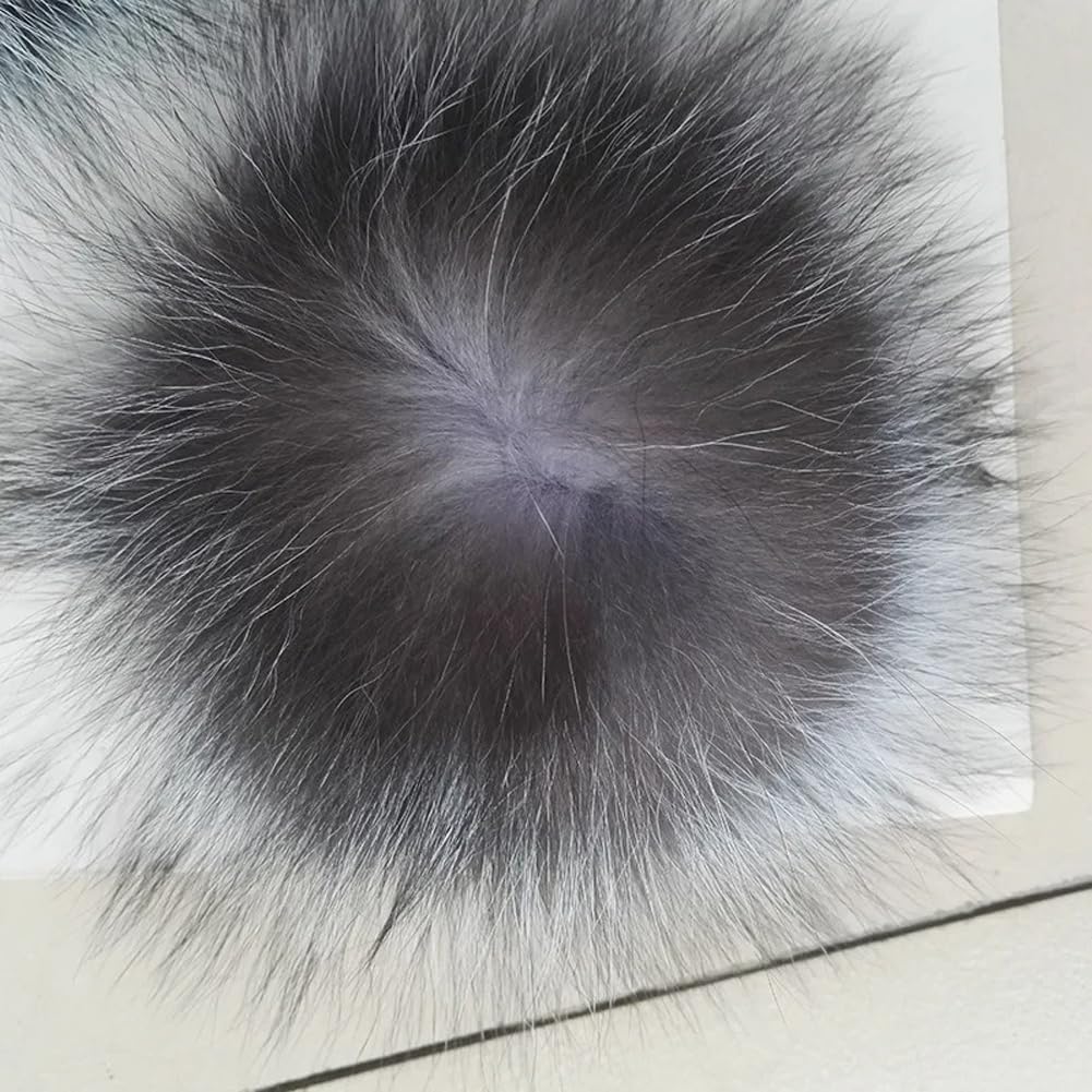 2PCS 4in Silver Faux Fur Pom Poms Decoration Fur Ball for Shoes Bags Scarves Hats Ornament