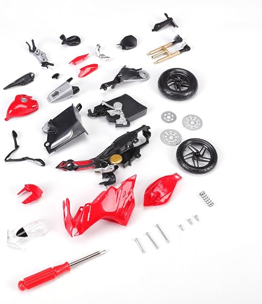 BBURAGO Model Kit Ducati 1199 Panigale - Modellino Realistico Ducati in scala 1:12, Licenza Ufficiale Ducati, Età Consigliata 14+ Anni - 5