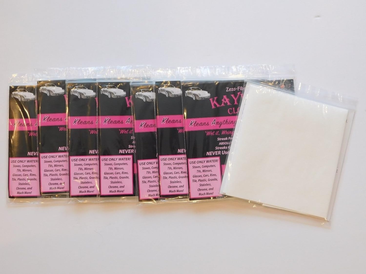 (Ship from USA) (8)Cleaning Cloth Kaywos Fiber ECO Friendly Towel Reuseable Streak Free NIP /ITEM#H3NG UE-EW23D64288
