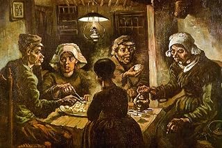 Vincent Van Gogh The Potato Eaters Van Gogh Wall Art Impressionist Portrait Painting Style Fine Art Home Decor Realism Romantic Artwork Decorative Wall Decor Cool Wall Art Print Poster 24x16