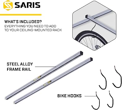Saris Bike Storage, Cycle Glide Home Bicycle Parking, Ceiling Rack and Add-on-Kit