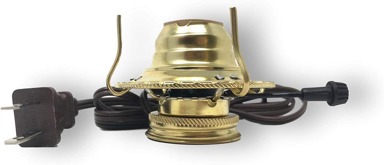 Light of Mine - Oil Lamp Parts (Electric Brown Cord Conversion Kit - 1 Pack)