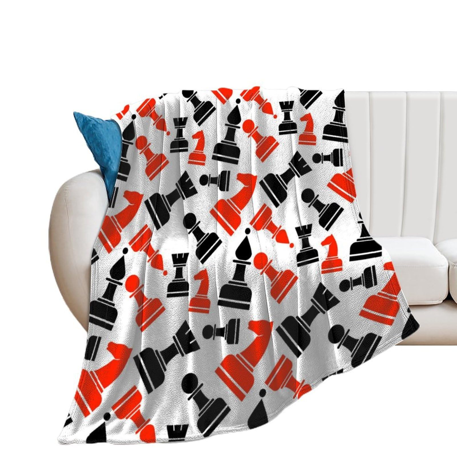 Nclqvjxzkhw Men's Style Chess Flannel Blanket Soft Throw Blankets Bed Couch Sofa Travel