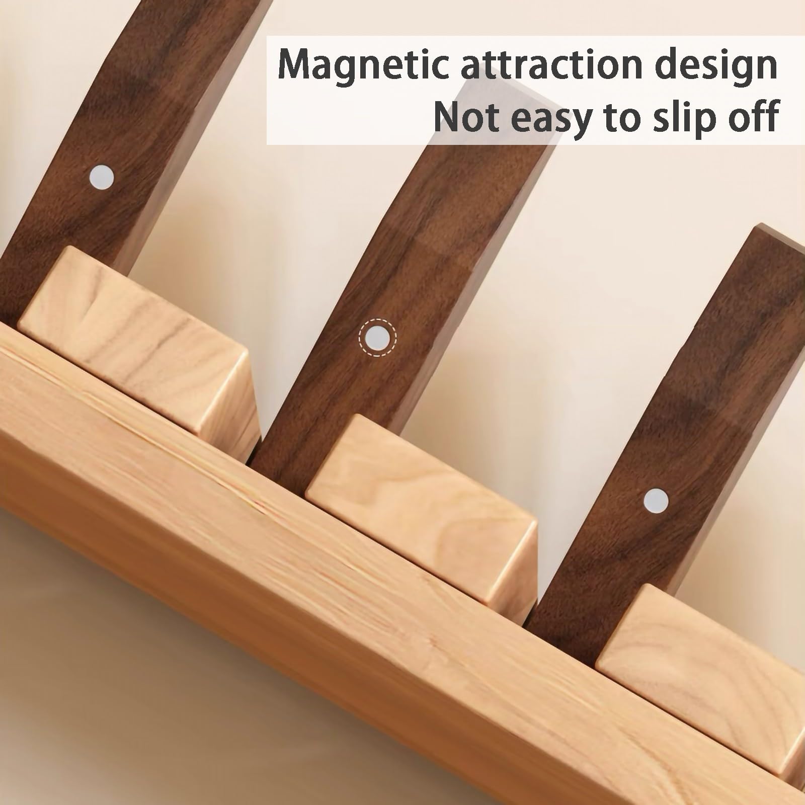 Appendiabiti da Parete in Faggio, Gancio Ribaltabile con Design a Forma di Tasto di Pianoforte, Appendiabiti Salvaspazio per Cappotti Borse e Cappelli, per Armadio Camera da Letto(Mix,8 hooks)