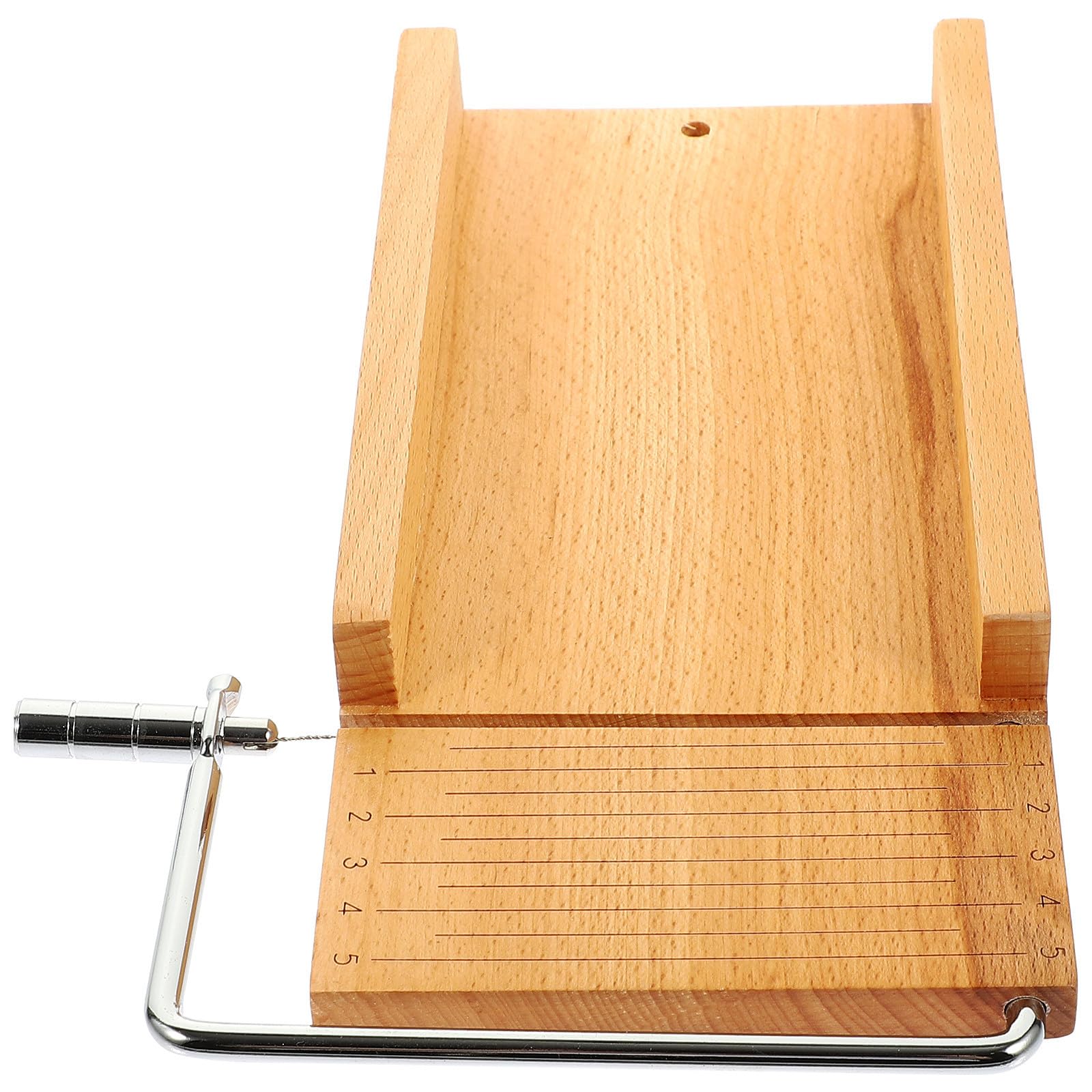 Cortador de queso de madera y acero inoxidable con acabados premium