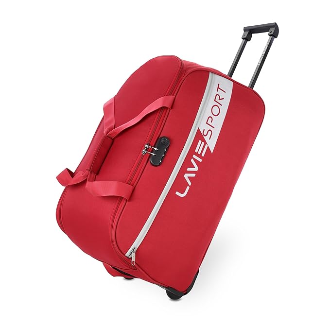Lavie Sport Anti Theft Combi Lock Camelot Wheel Duffle Bag | Spacious Compartment | Duffle Bag | Build to Last Wheel and Trolley