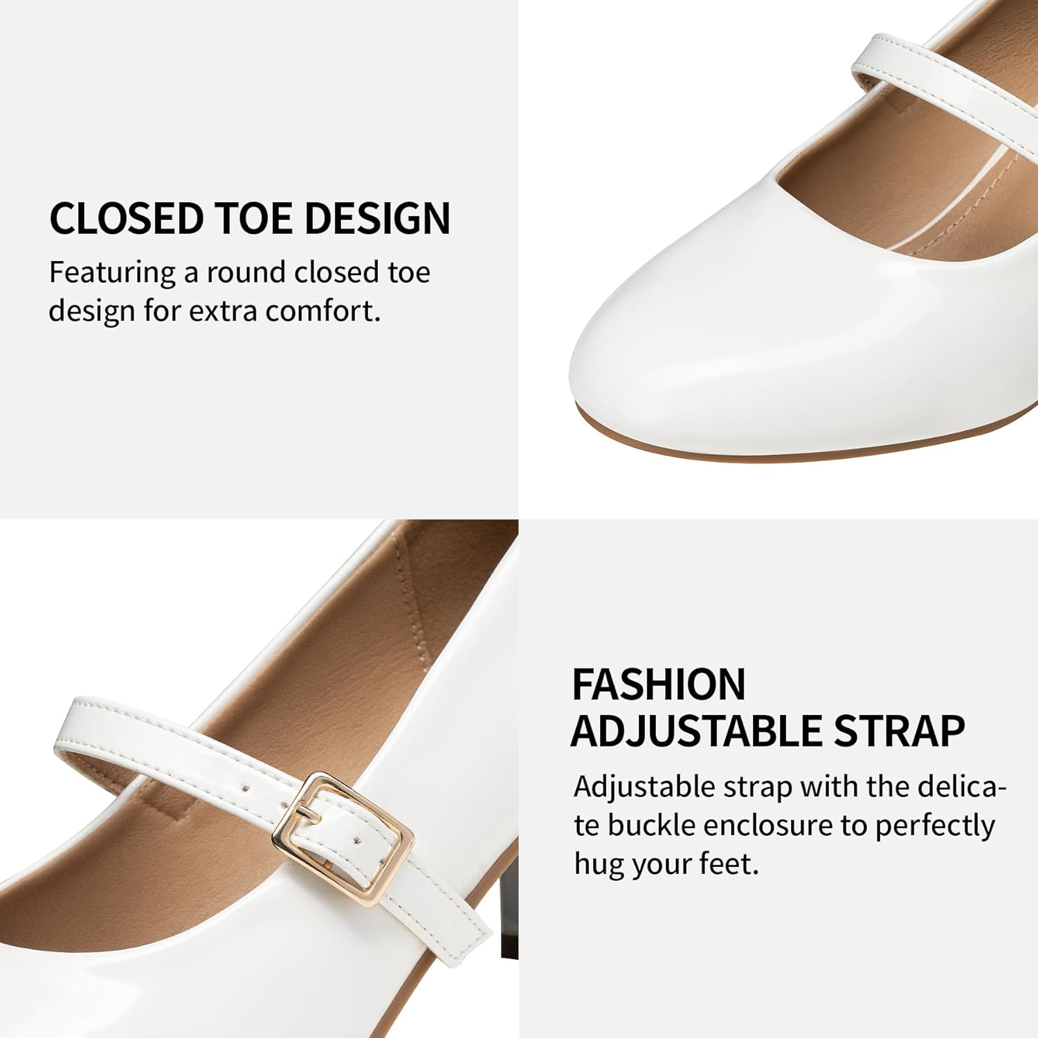 Trary Mary Jane Shoes Women, Chunky Mary Janes Heels for Women Shoes Dressy Casual, Dress Shoes for Women Block Heels Closed Toe Mary Jane Pumps - Image 5