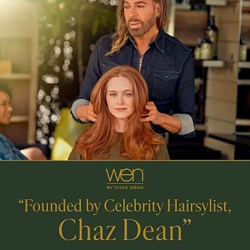 WEN by Chaz Dean Styling Creme - Styling Cream, Hair Straightener Cream for Frizzy Hair, Anti Frizz Hair Product for Styling Wavy, Curly, Straight Hair, for Men & Women - Bamboo Green Tea, 6 Fl Oz