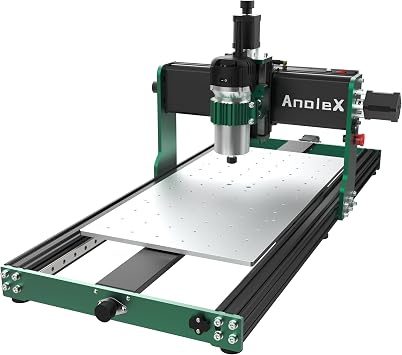 CNC Router Machine 3060-Evo Max, All-Metal XYZ Axis Dual Steel Linear Guides with 800W Trimmer Router, ideal for Cutting Aluminum, Brass, Stainless steel, Wood, Acrylic, MDF, Plastics