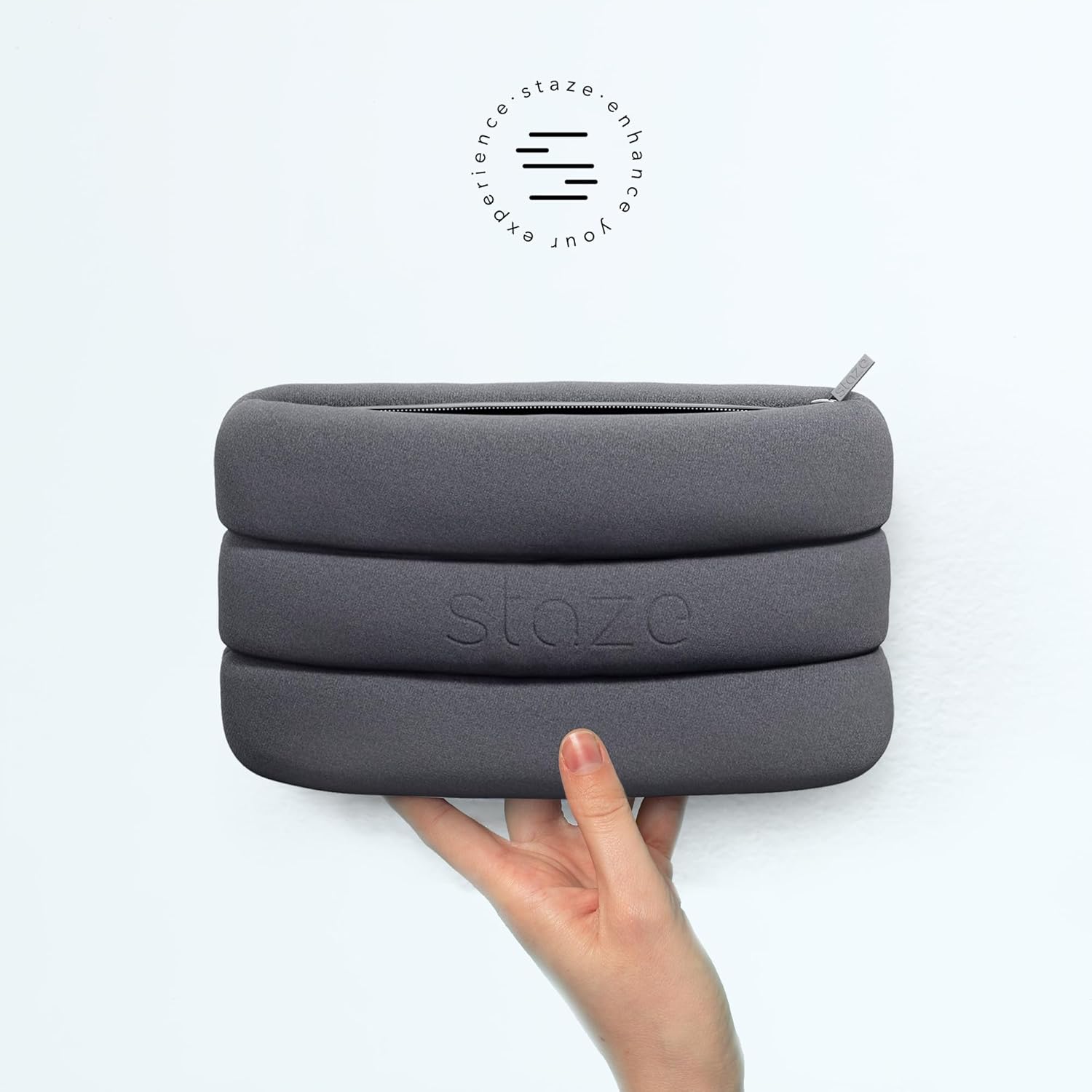 Staze Bag - Waterproof, Neoprene Pouch, Zipper Closure Stylish Pouch for Travel & Storage (Slate, 10.5” x 7”) - Image 3