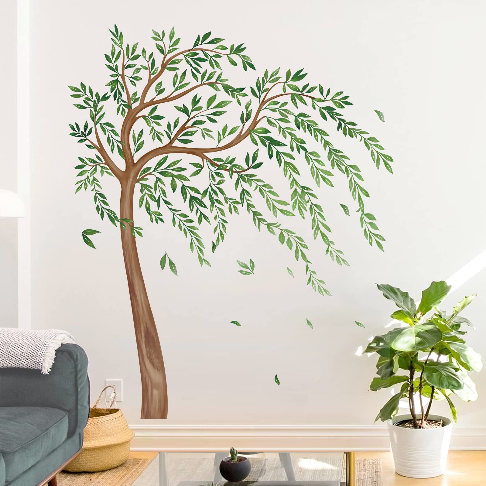 Style de miroir moderne amovible décalcomanie arbre Art Mural Stickers