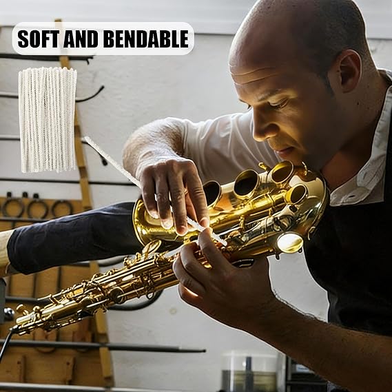 300 Pack White Pipe Cleaners,Flexible Cleaning Sticks For Small Pipes, DIY Craft Supplies Party Decor