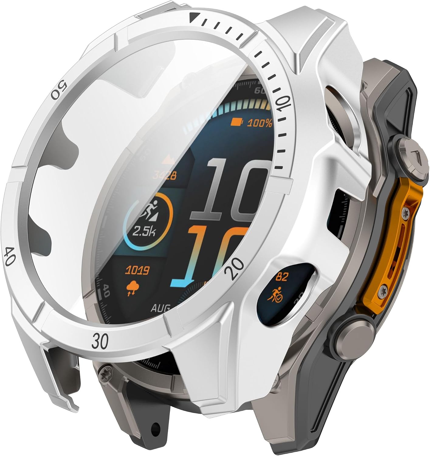 Case Cover Compatible with Garmin Fenix 8 51mm 【AMOLED Colorful Edition】 Case Protector Protective Case 51mm for Fenix 8 Watch (Do Not Fit for 43mm/47mm)