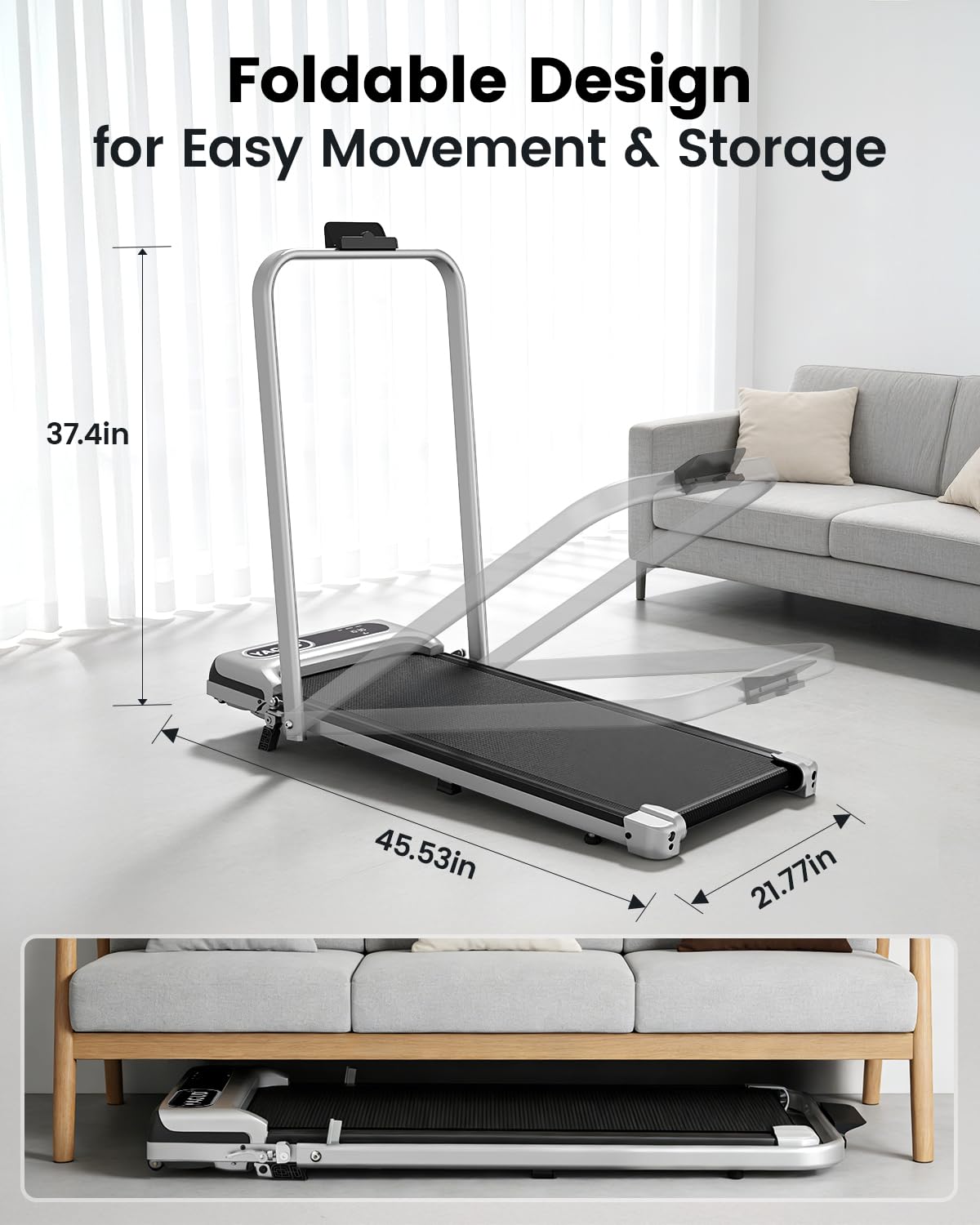 Amazon | Yagud ウォーキングパッド 8%傾斜 3 in 1 トレッドミル 