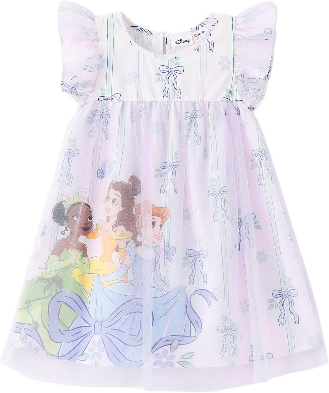 Disney Frozen Elsa Minnie Princess Winnie Girl Dress Ruffle Short Sleeve Tulle Skirt Summer Clothes Kids Outfit Baby/Toddler