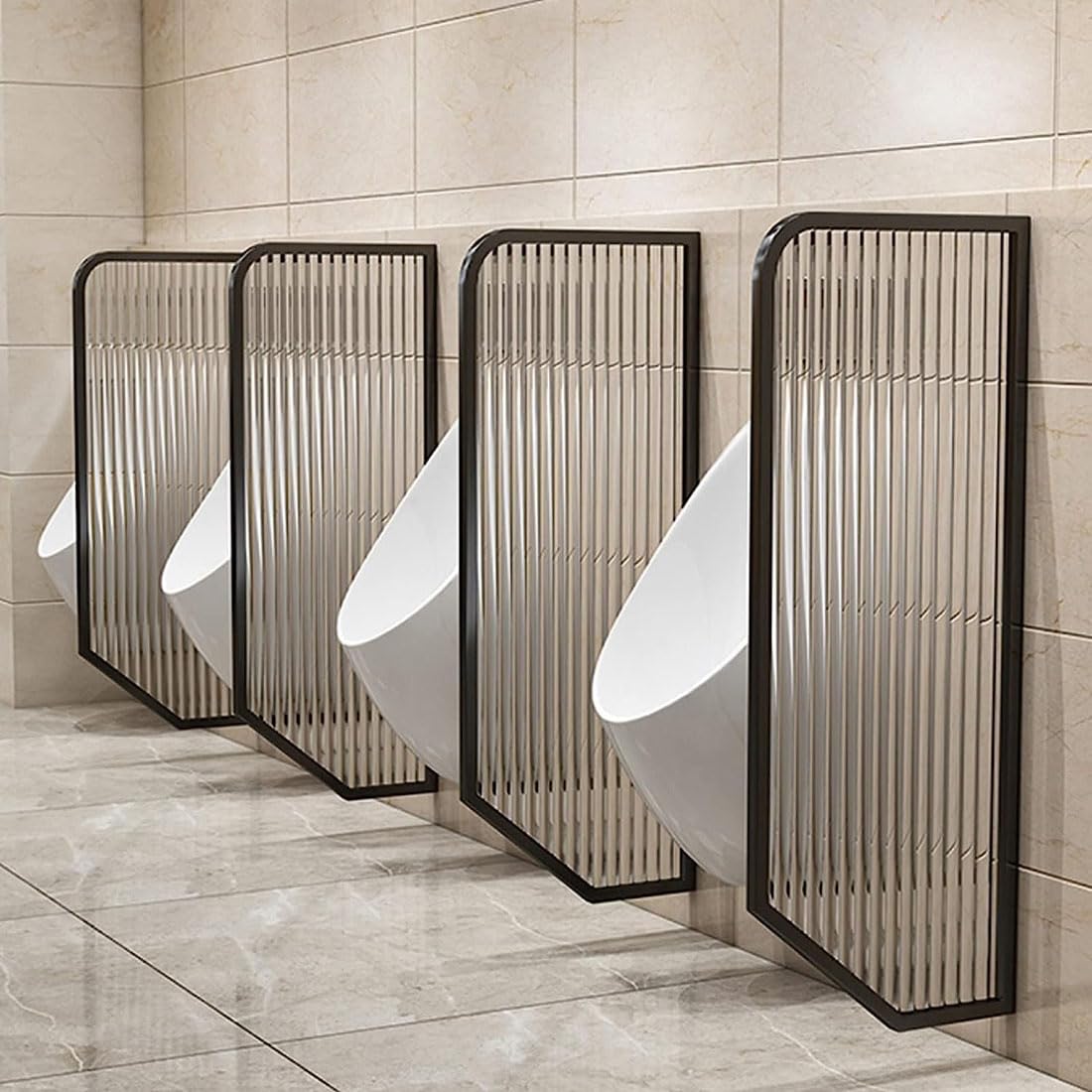 Generico Schermo divisorio a Parete per orinatoi - Parete divisoria Decorativa in Acciaio Inox, divisorio Moderno per bagni pubblici, Soluzione per Una Maggiore Privacy