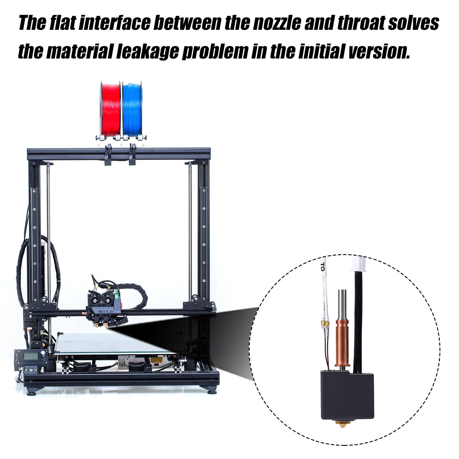 Zestaw Hotend do Anycubic Kobra 3 Combo ACE Pro, Zestaw Ekstrudera Głowicy Drukującej Wersja Upgrade 2.0 Hotend z 2-Częściową Silikonową Osłoną Blokiem Grzewczym Wkładem Grzewczym Termistorem