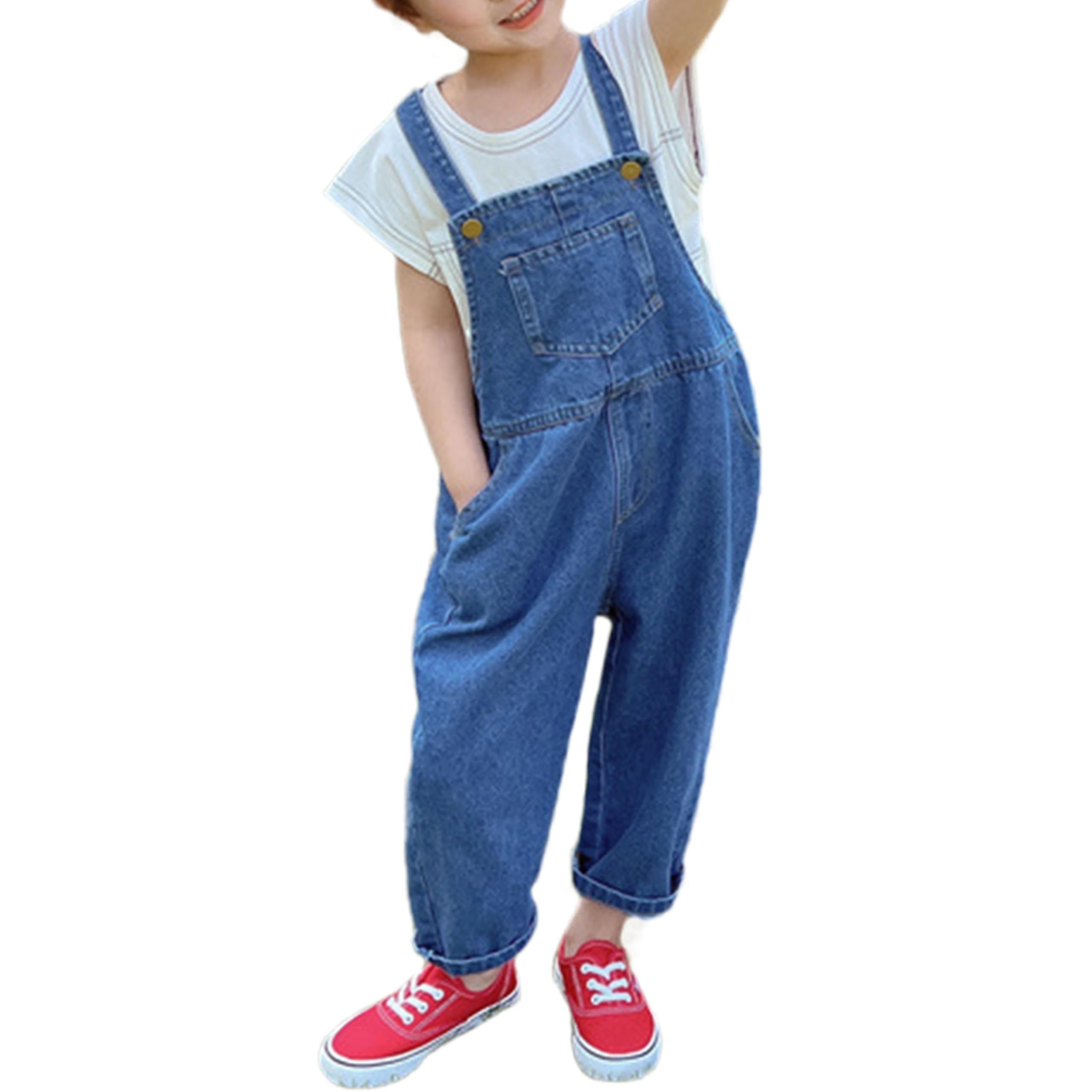 Petos Vaquero Azul Monos de Mezclilla para Niña de 2 a 7 Años