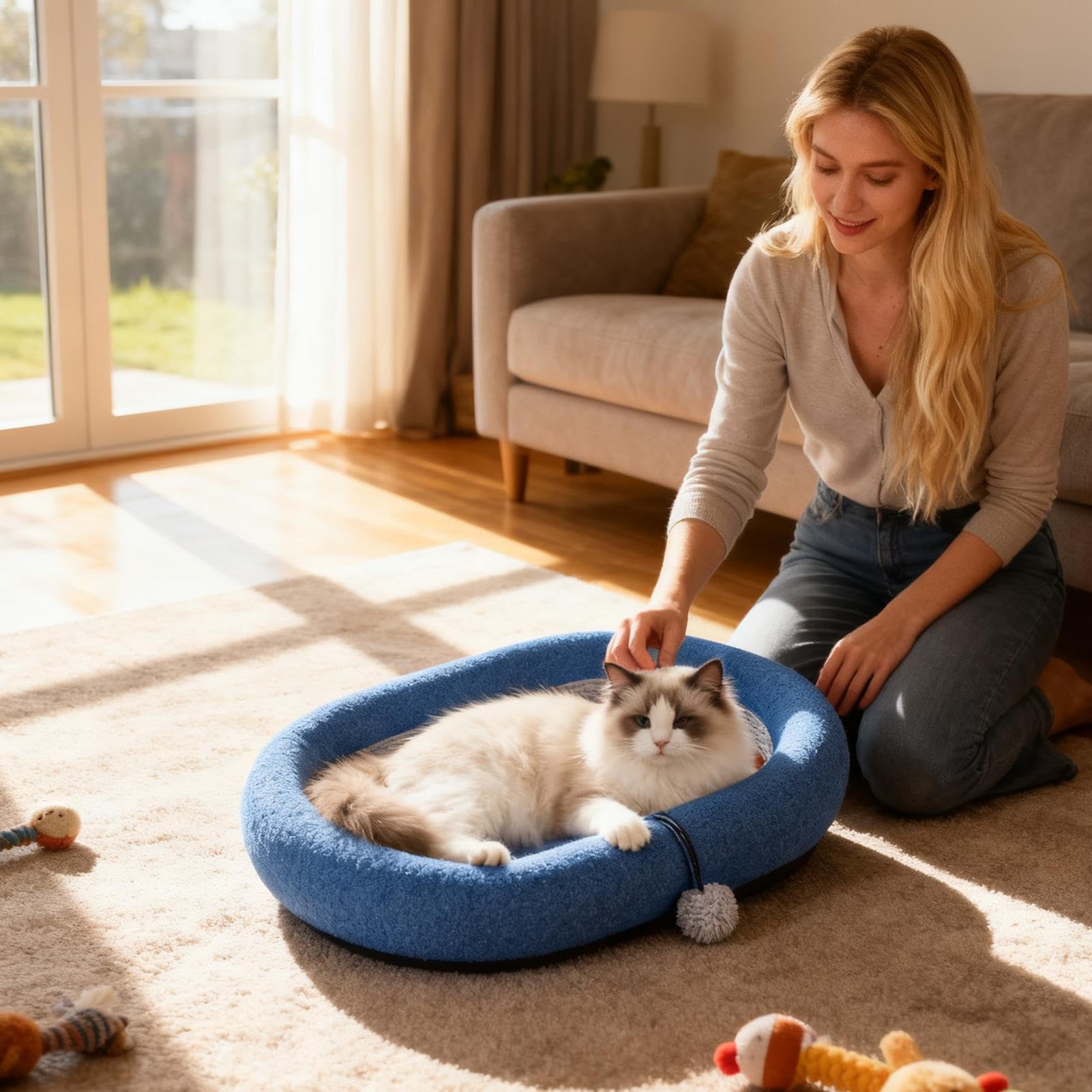 Katzen Kratzbrett Sisal - Interaktives Spielzeug Kratzmatte Design, Robuste Kratzfläche Möbel Schutz Lösung, Langlebiges Zubehör, Tägliche Nutzung Ganzjährig | Ideal Für Katzen Kleine ße R