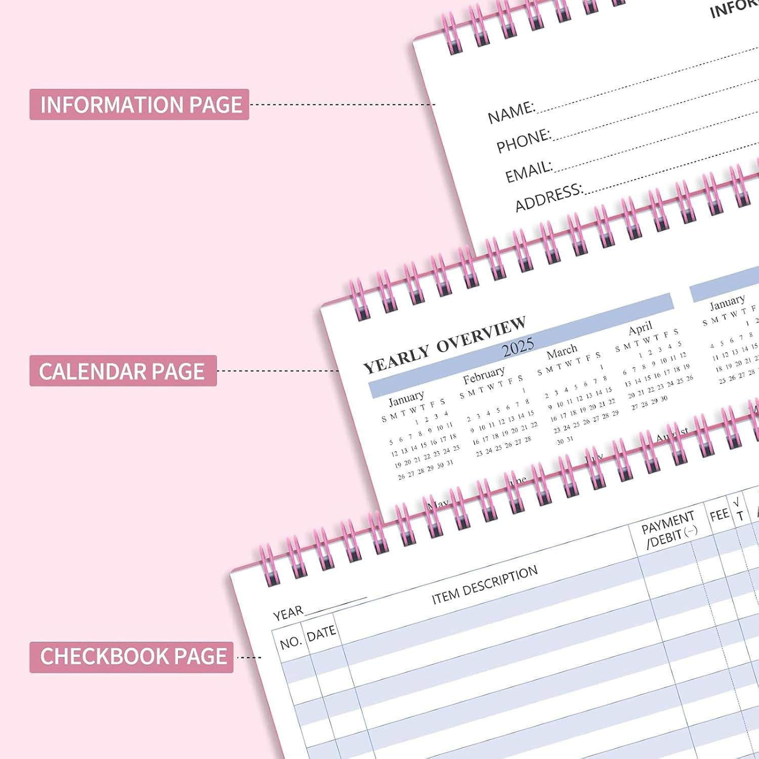Checkbook Register, Check Registers for Personal, Wide Edition 8.4"x6.1" thumbnail