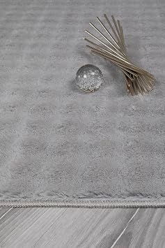 my evilla Decorative Bubble Long Hairy Soft Puffy Plush Anti-Slip Washable Living Room Hallway Carpet Runner Gray 100 x 200