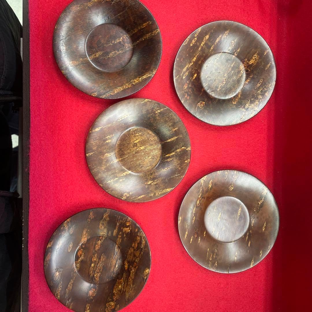 茶托 桜皮細工 5枚セット 大