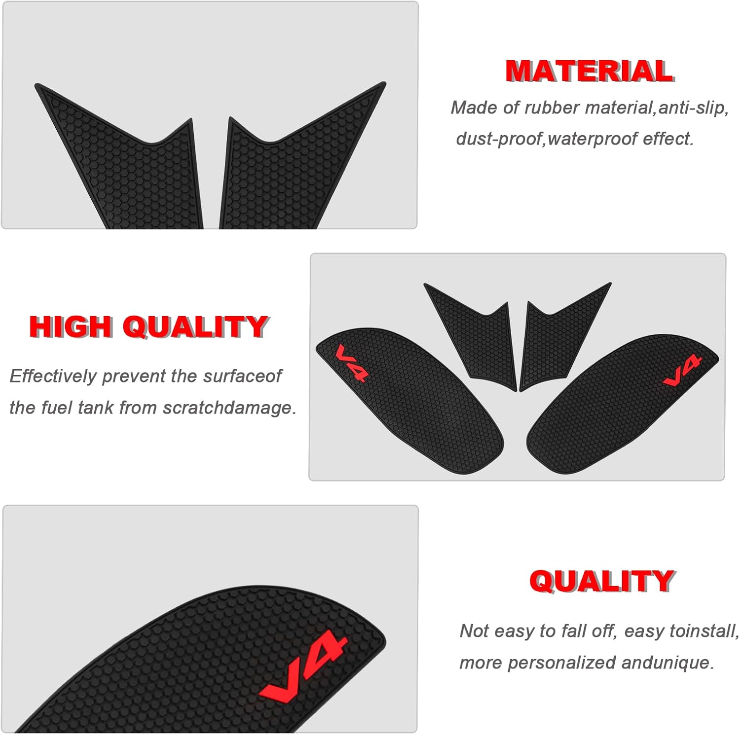 For Ducati Panigale V4 Panigale V4S /SP2 2025 Side Fuel Tank Pad Tank Pads Protector Stickers Decal Gas Knee Grip Traction Pad Tankpad