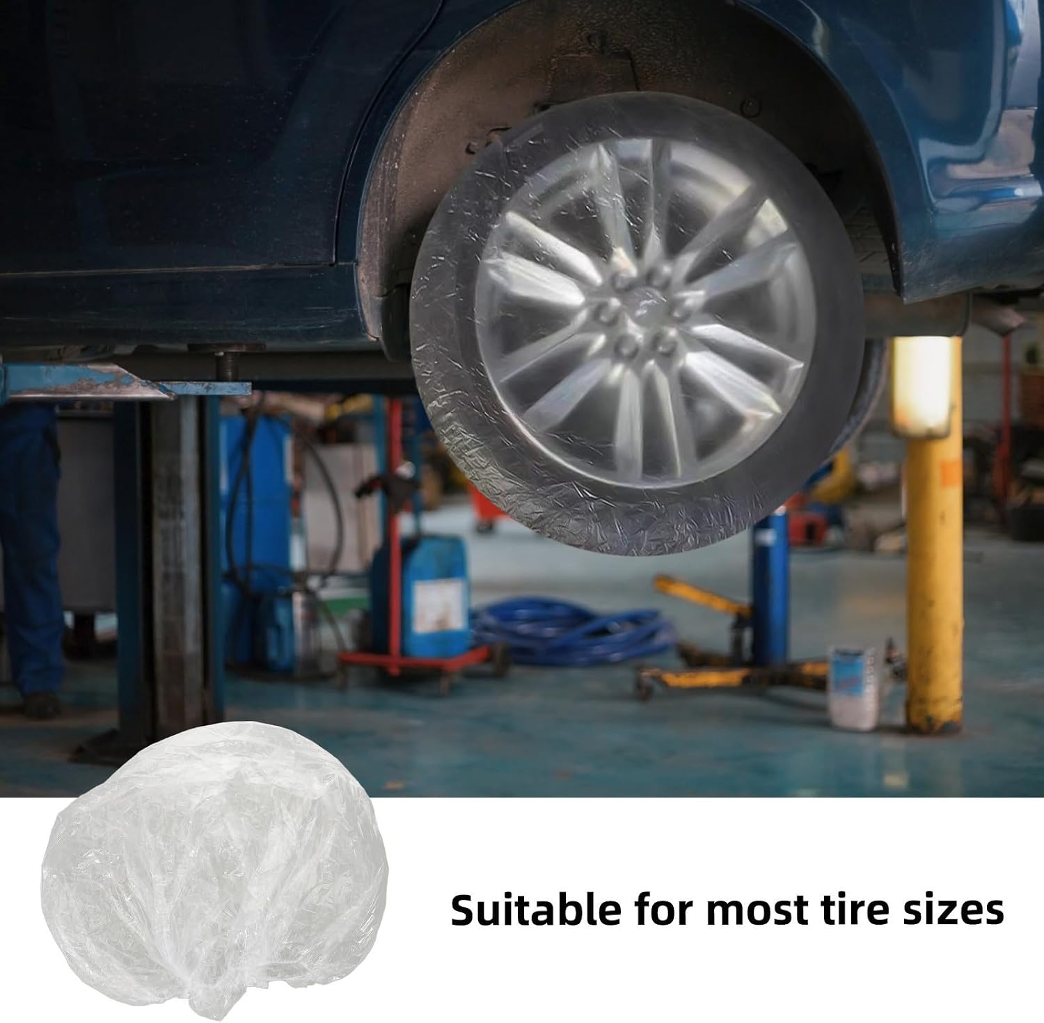 PE Plastic Disposable Protector Tire Covers for Cars and Trucks