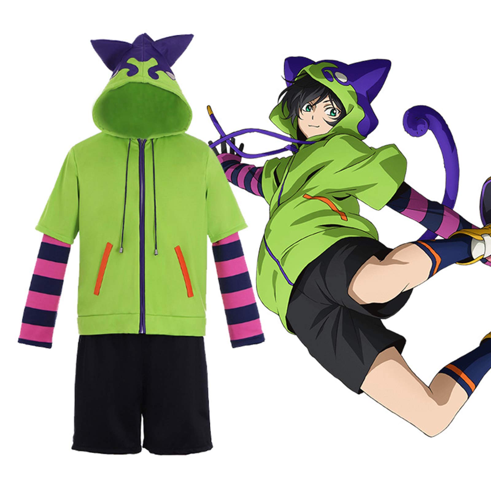 Unisex Anime SK8 The Infinity Miya Reki Cosplay Uniform Outfits Anime Cosplay Costume Hoodie School Uniform Cosplay Costume for Women Men, Halloween Carnival Party Outfits