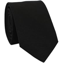 BELLUNO Mens Skinny Ties, Cotton Linen Blend 2.5 inch Solid Neckties