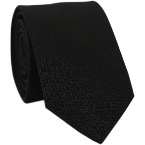 BELLUNO Men's Skinny Cotton Linen Necktie, 2.5 inch Width