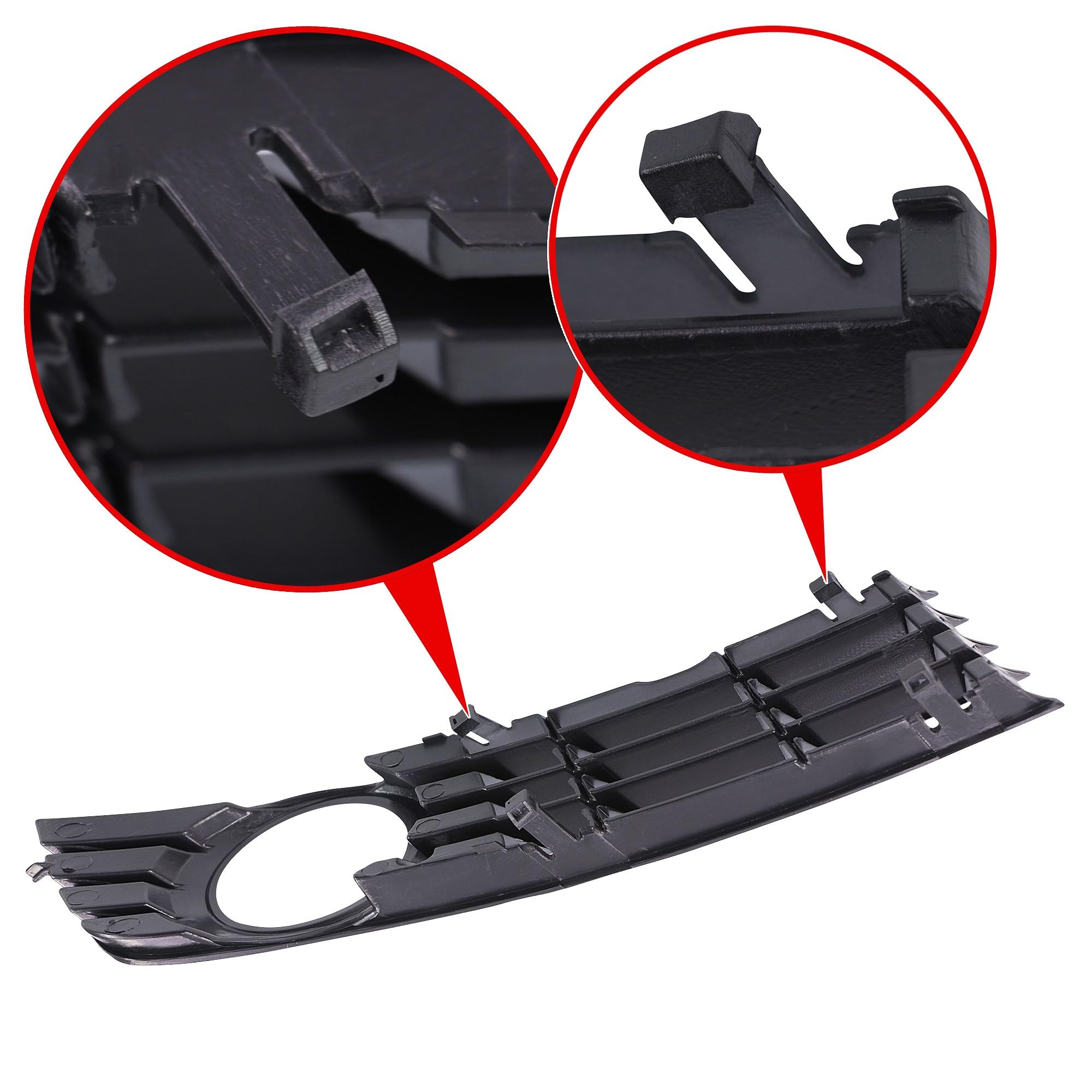 BESTPRICE 2x grille d'aération pare-chocs avant gauche droite Compatible avec AUDI A4 B6 (8E2),A4 B6 Avant (8E5)