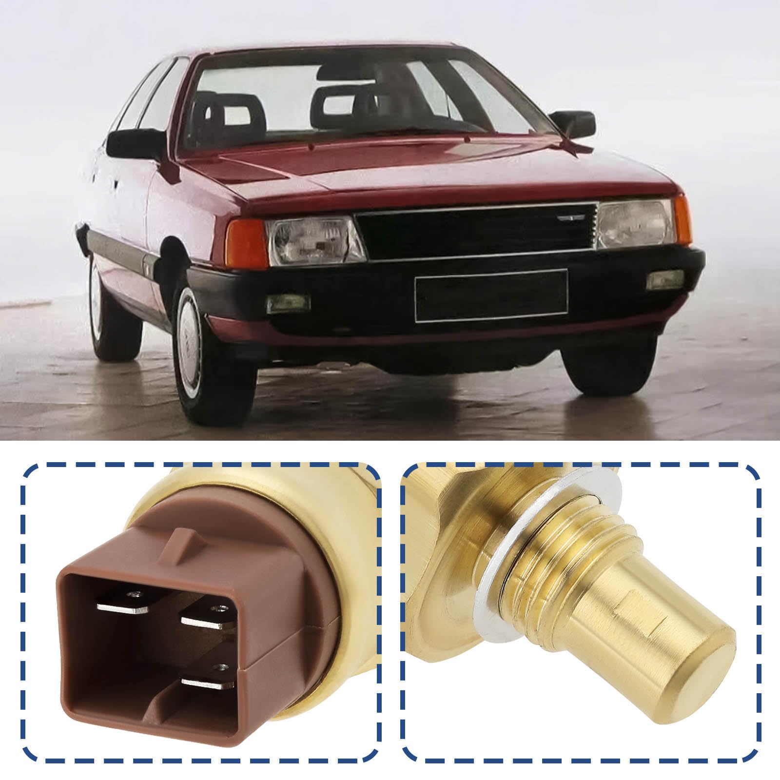 1 Pz Sensore Temperatura Liquido Refrigerante 3 Pin Interruttore Temperatura 034919369C Compatibile con Audi 100 C3 C4 200
