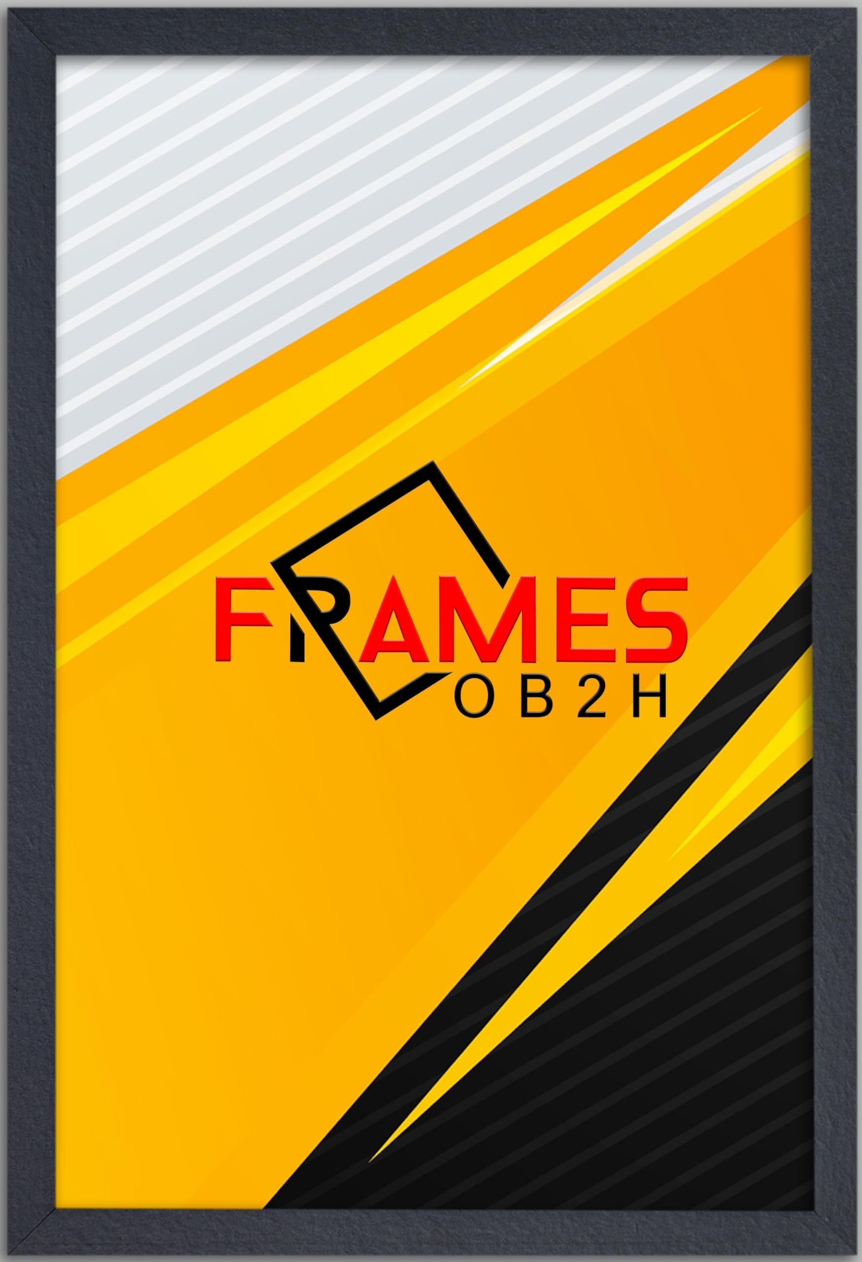 Ob2h Black Thin 20Mm Range Picture Frame Photo Frame ,White,Oak (Modern, 30X24cm)