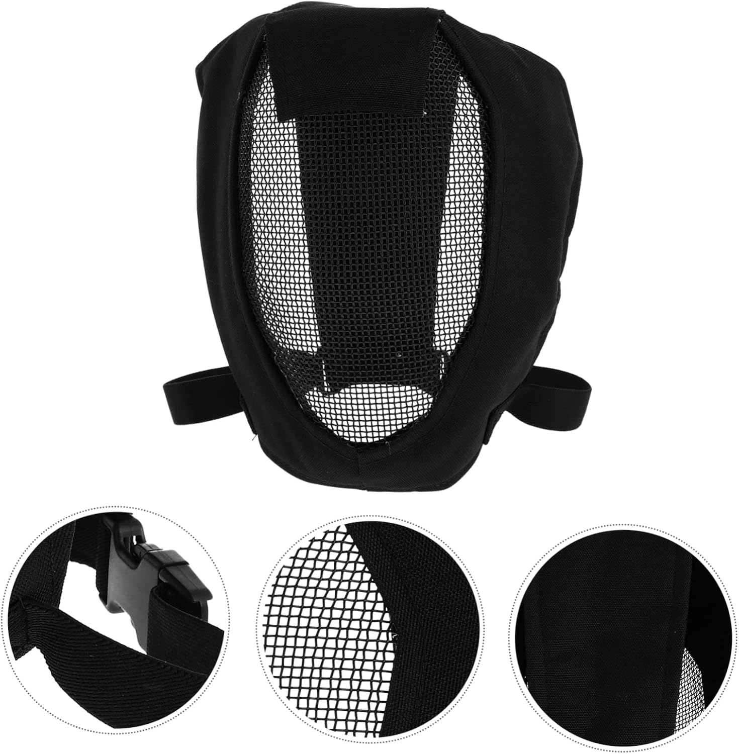 Full Face Steel Mesh Fencing Mask Breathable Protective Face Guard for Outdoor Sports Game Mask