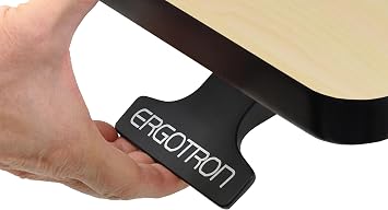 مكتب Ergotron WorkFit-D القائم، حامل جلوس قابل لتعديل الارتفاع، مكتب مريح من خشب البتولا