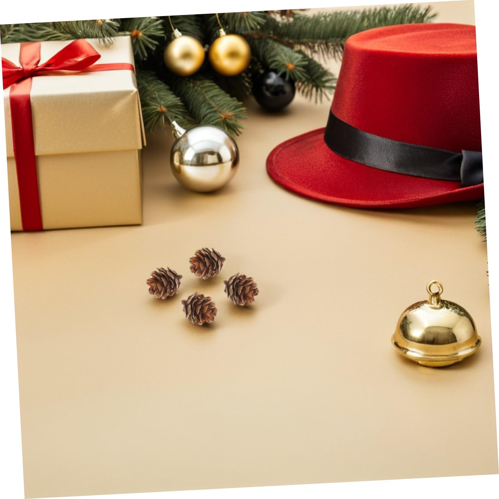 TOYANDONA Natürliche Tannenzapfen Weihnachtsdeko im Rustikalen Stil 1 Kasten mit 450 Exquisit Gefertigten Kiefernzapfen für Weihnachtsbaum und Festliche Dekorationen