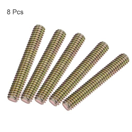 Miniatura 21 de uxcell 8 piezas de zinc de color totalmente roscado varilla 1/4"-20, 2" longitud, tornillo de rosca de acero al carbono para montaje de muebles