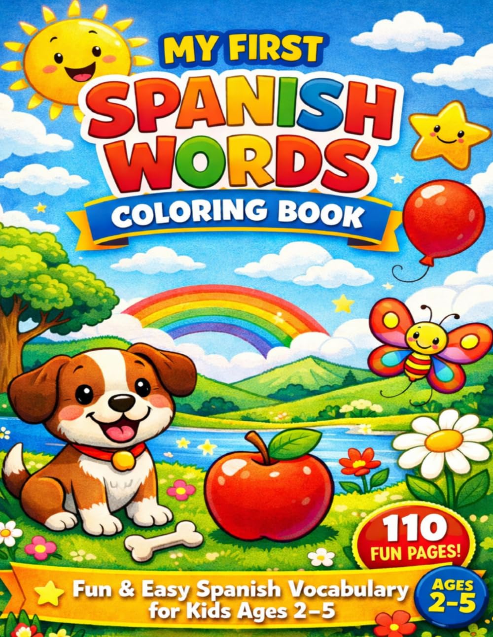 My First Spanish Words Coloring Book