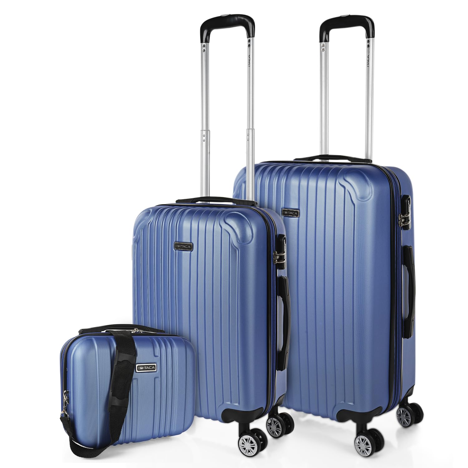 ITACA - Maletas Grandes De Viaje Rígidas Ligeras con 4 Doble Rueda 360° Maleta Grande 23 Kilos Alta Resistencia Extensible Maleta XL Duradera, Mandarina — view 90