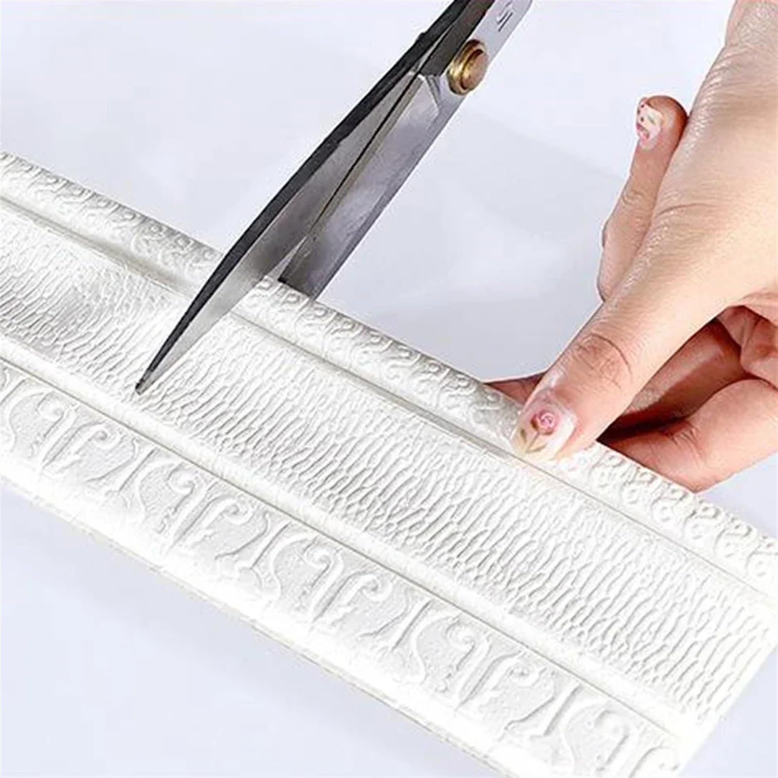 3 uds 10m/Rollo 3D línea de Corte de Pared rodapié Borde Adhesivo Impermeable zócalo Papeles de Pared Pegatina de Pared for decoración del hogar de la habitación para Bordes De Paredes