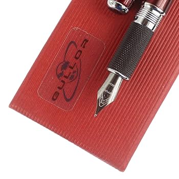 ワインレッド 万年筆 Amazon | Gullor601万年筆ワインレッドとシルバーのクリップペン