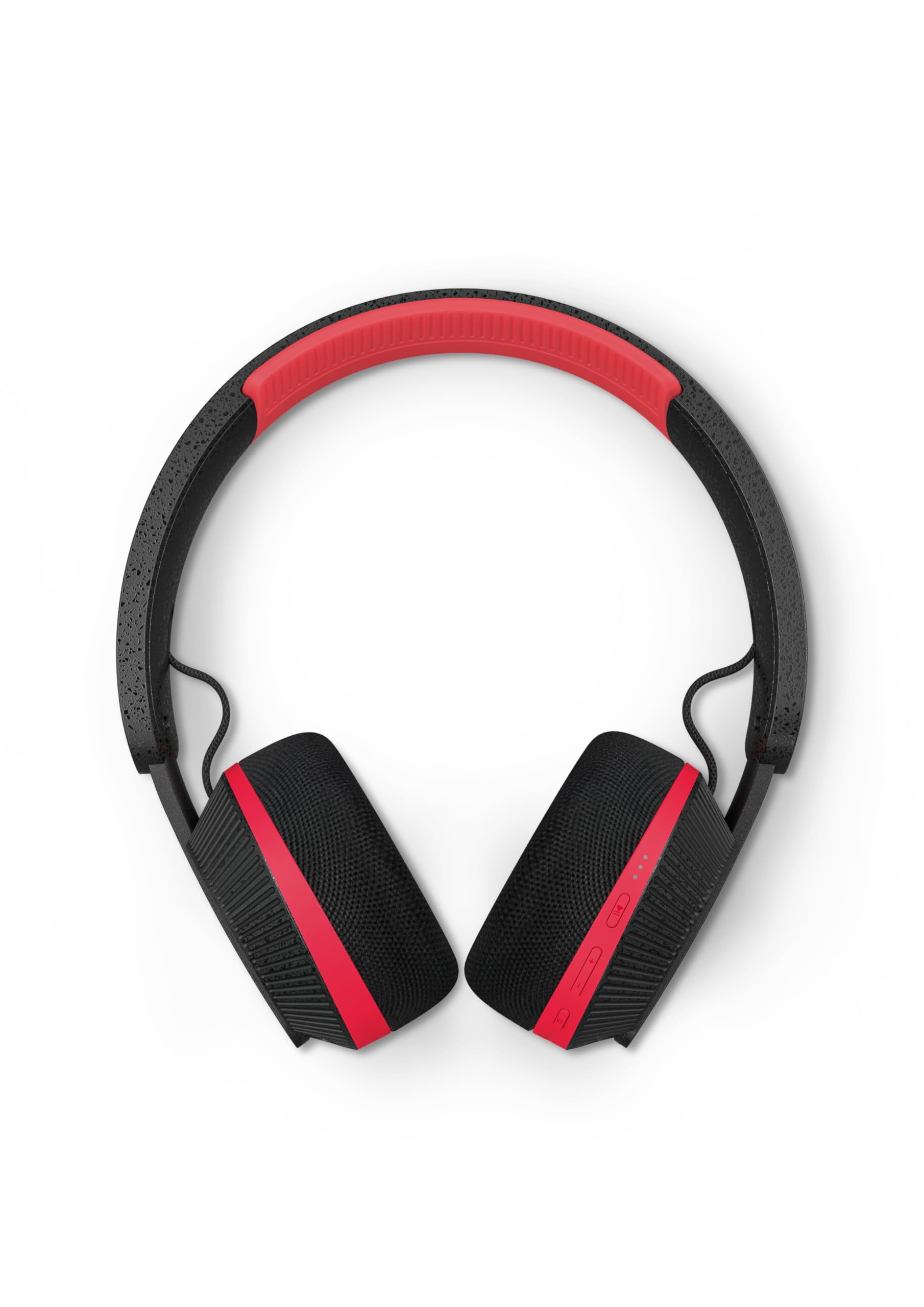 black and red bluetooth headphones solar powered 80 hours battery