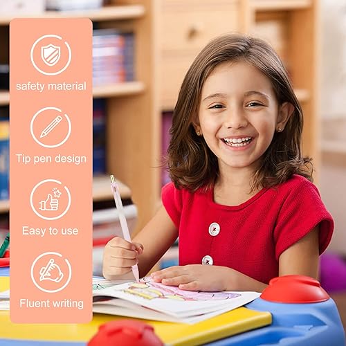 Miniatura 6 de QISVVE Juego de lápices mecánicos kawaii, con repuestos de plomo de 0.028 in, lindo juego de lápices para escribir, dibujar, bocetos, suministros